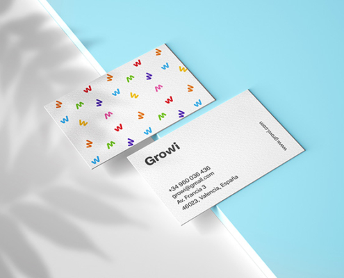 Tarjetas de visita identidad Growi
